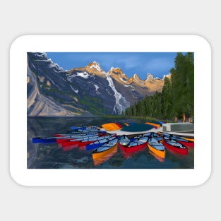 Moraine Lake Canada Digital Art Sticker